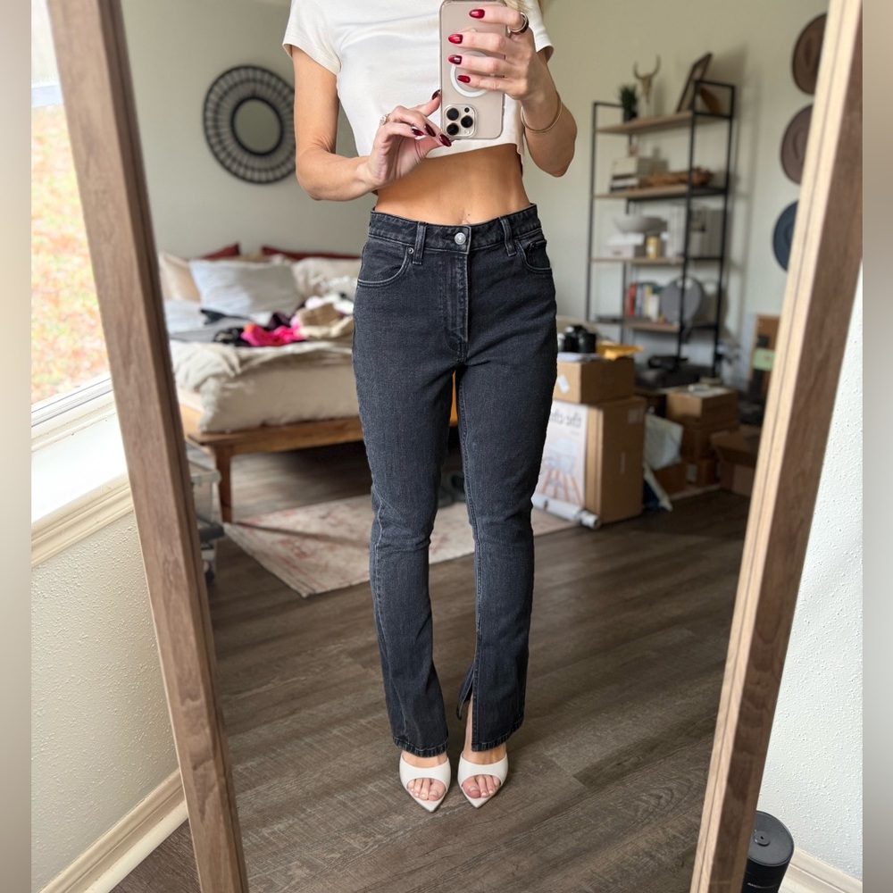 Abercrombie & Fitch Black High-Rise Straight Jeans